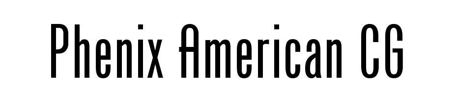 Phenix American CG cкачати шрифт безкоштовно